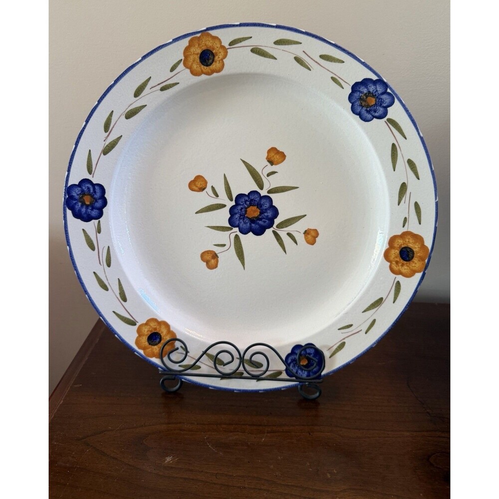 Furio Serving Plate La Spezia Platter Chop Plate 15 1/2" Ceramic Italy Floral
